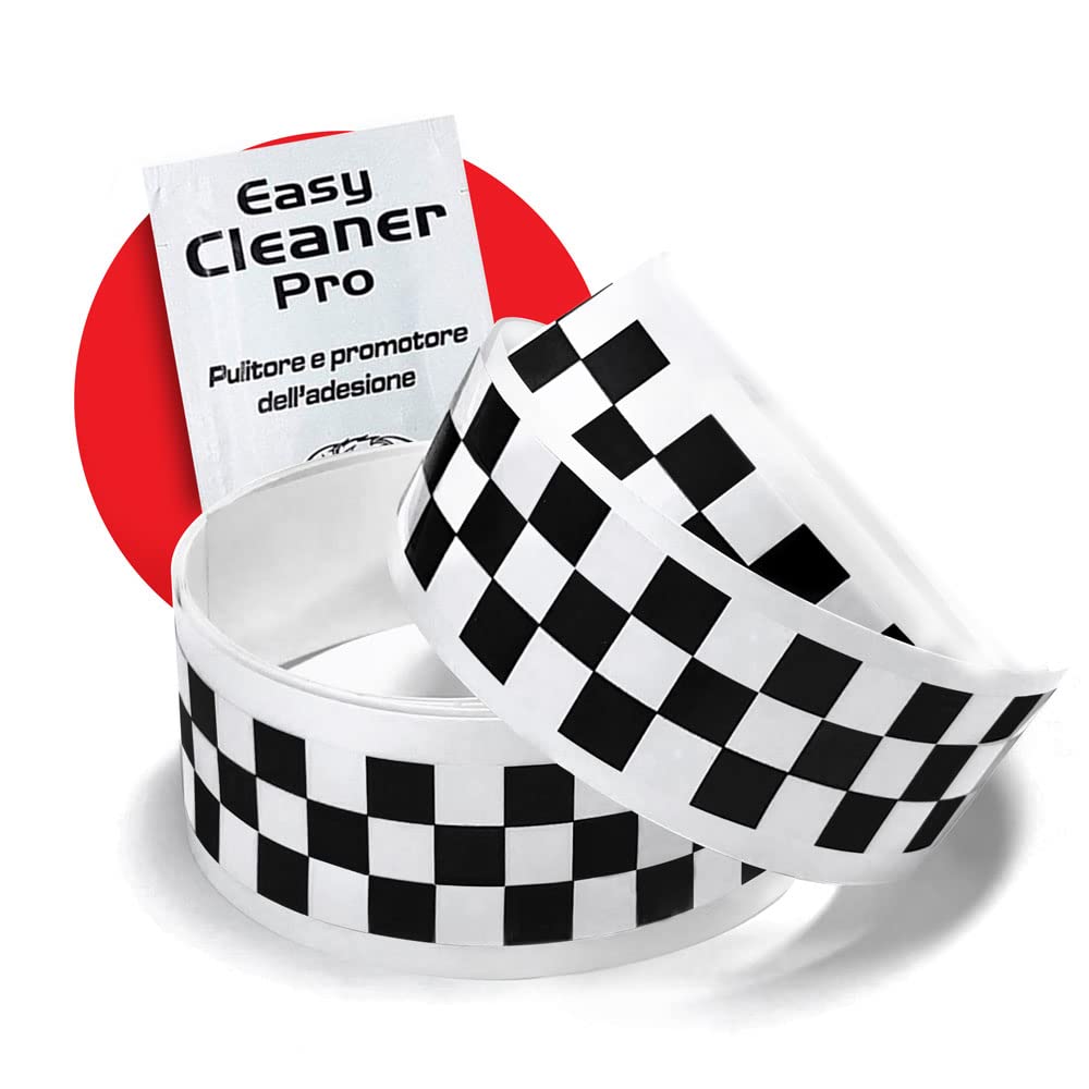 4R Quattroerre.it 10217 Checks Trim Stripe Karierte Klebestreifen, Schwarz und Weiß, 2 Stück 3 x 99 cm 4R Quattroerre.it 10217 Checks Trim Stripe Karierte Klebestreifen, Schwarz und Weiß, 2 Stück 3 x 99 cm von 4R Quattroerre.it
