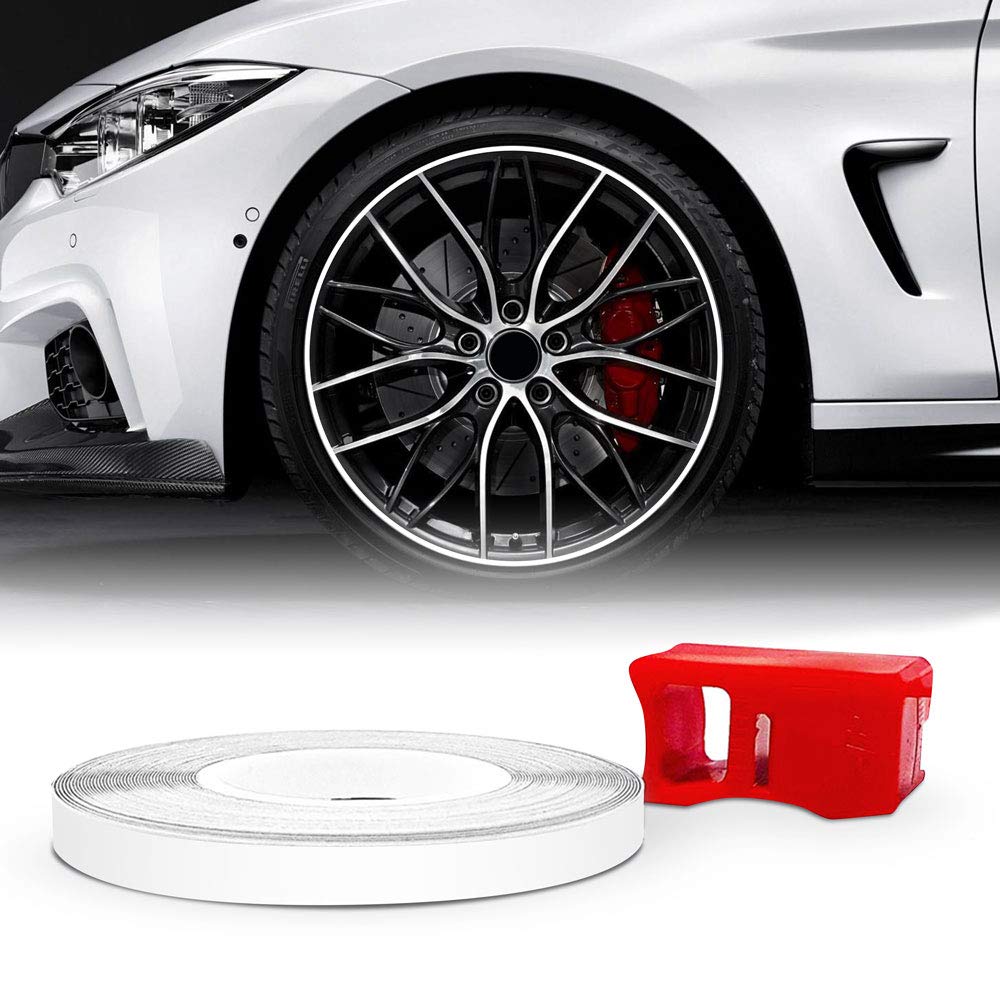 4R Quattroerre.it 10350 Reflektierende Dekorstreifen für Felgen mit Applikator, Wheel Trim Stripes Weiß, 5 mm x 6 mt 4R Quattroerre.it 10350 Reflektierende Dekorstreifen für Felgen mit Applikator, Wheel Trim Stripes Weiß, 5 mm x 6 mt von 4R Quattroerre.it