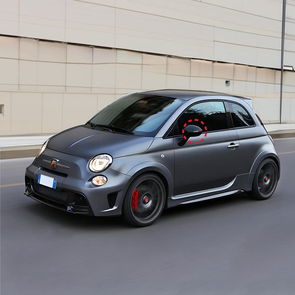 4R Quattroerre.it 10559 Stripes Dreifarbige Klebestreifen Abarth holographisch mit Italienischer Flagge, 6 x 173 mm, 2 Stück rechts und Links von 4R Quattroerre.it