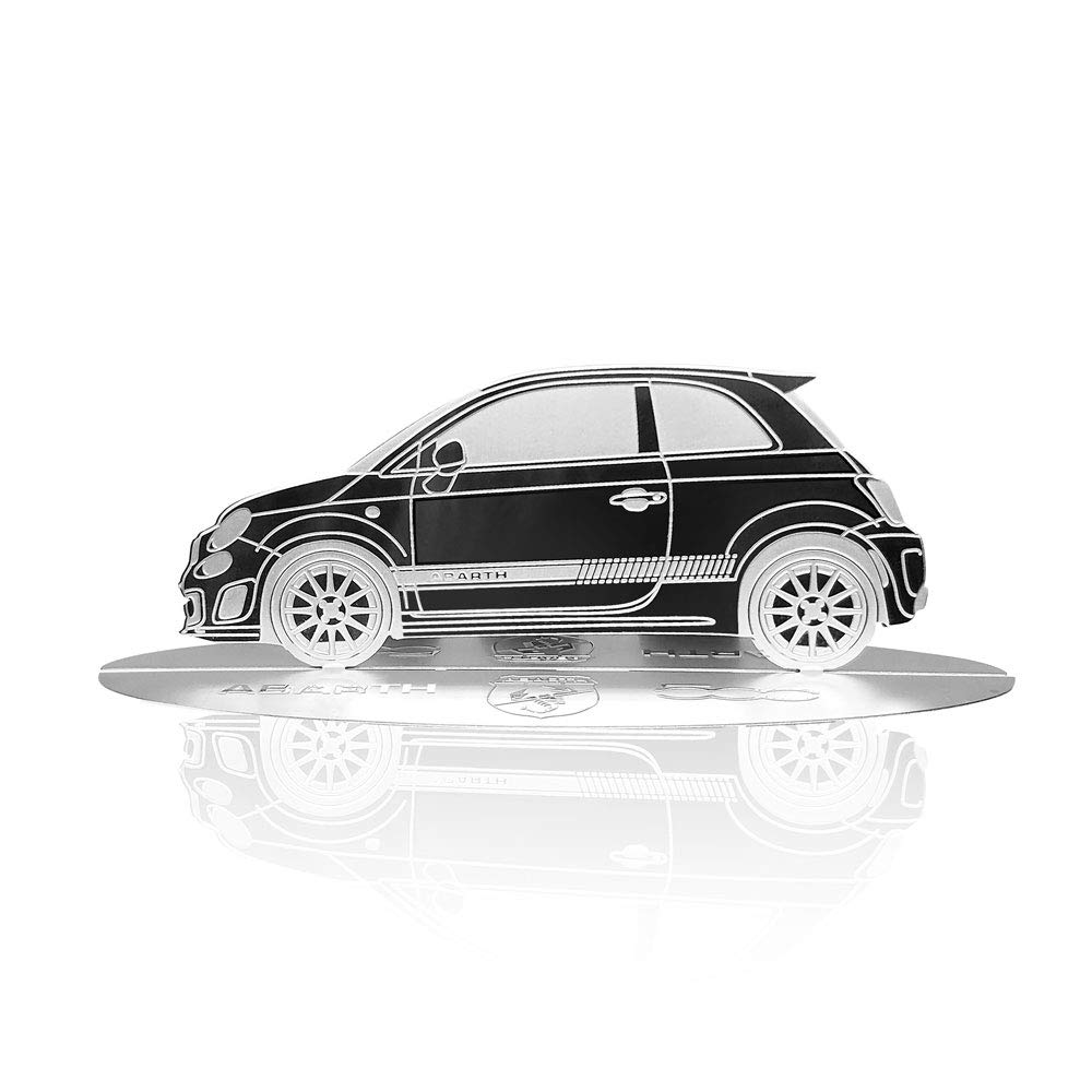 4R Quattroerre.it 11203 Modellauto Silhouette graviert Fiat 500 Abarth aus Edelstahl von 4R Quattroerre.it