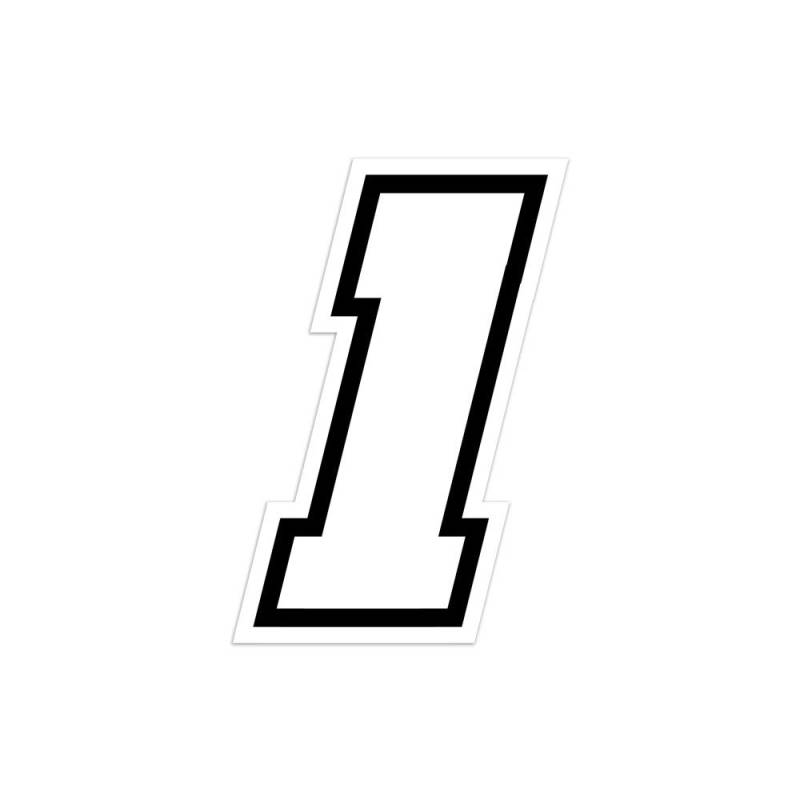 4R Quattroerre.it 13361 Nummer Racing 1 Moto GP, Weiß, 10 x 7 cm, Einheitsgröße von 4R Quattroerre.it