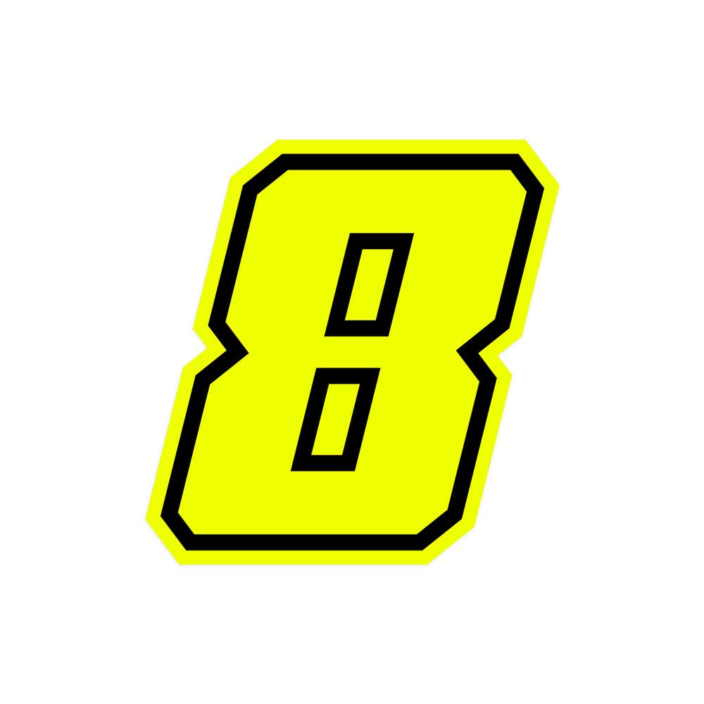 4R Quattroerre.it 13388 Nummer Racing 8 Moto GP, Fluogelb, 10 x 10 cm 4R Quattroerre.it 13388 Nummer Racing 8 Moto GP, Fluogelb, 10 x 10 cm von 4R Quattroerre.it
