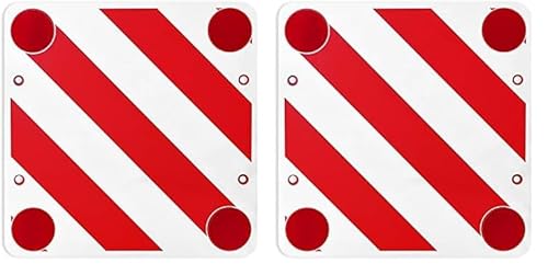 4R Quattroerre.it 1562 Warnschild aus Kunststoff mit Reflektoren für hervorstehende Lasten, Rot und Weiß (Packung mit 2) von 4R Quattroerre.it