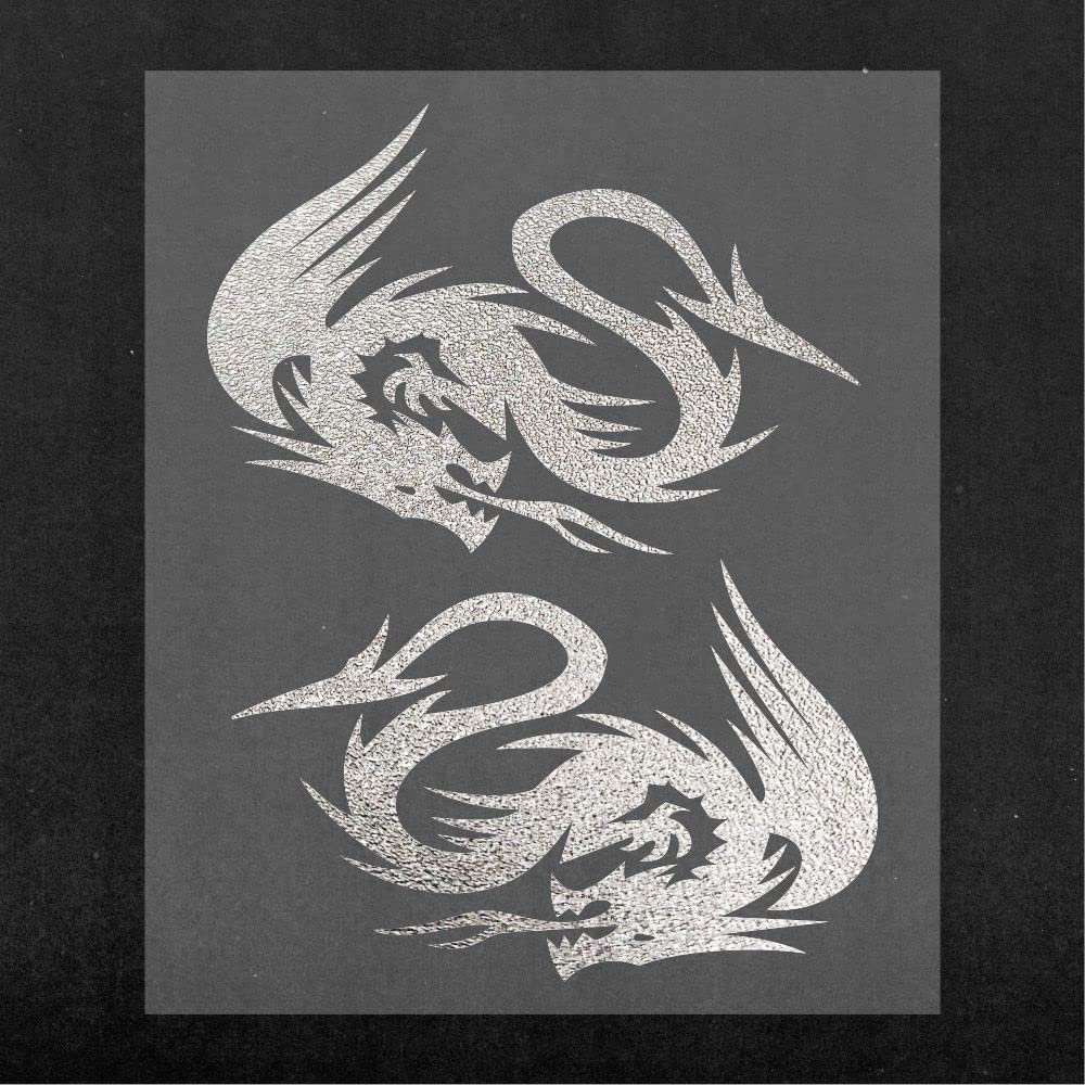 4R Quattroerre.it 15856 Vorgeschnittene Aufkleber Drachen rechts und Links, Silberfarbe, 10 x 12 cm 4R Quattroerre.it 15856 Vorgeschnittene Aufkleber Drachen rechts und Links, Silberfarbe, 10 x 12 cm von 4R Quattroerre.it