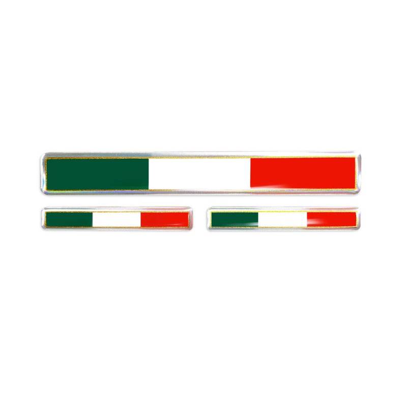 4R Quattroerre.it 32108 3D Aufkleber Italien Flagge Sticker HQ, 3 Stück, Grün, Weiß, Rot von 4R Quattroerre.it