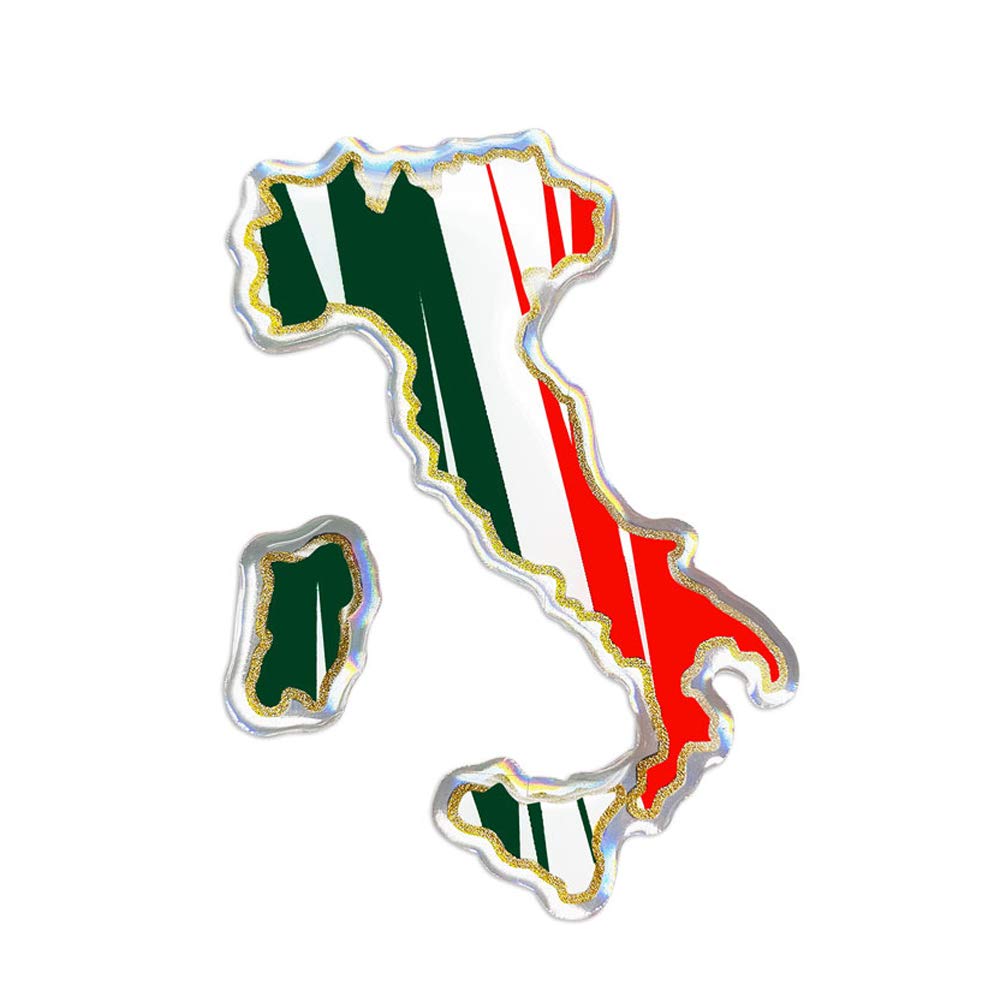 4R Quattroerre.it 32121 3D Aufkleber Silhouette Italien Sticker HQ, 70 x 50 mm von 4R Quattroerre.it