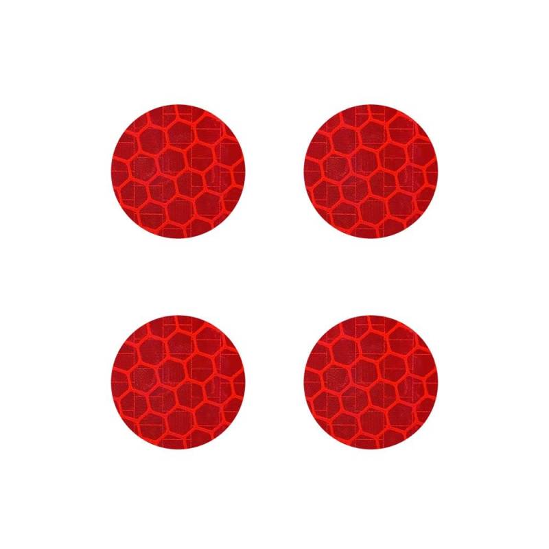 4R Quattroerre.it 4072 Reflektoraufkleber Diamond Refractive, Rot, 4 Stück von 4R Quattroerre.it