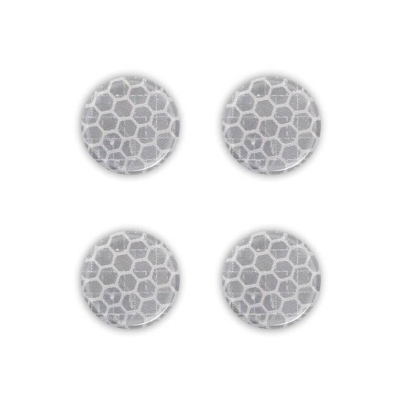 4R Quattroerre.it 5460 Reflektierende 3D Aufkleber Diamond Refractive Stickers, Weiß Kreise, 4 Stück Durchmesser 30 mm von 4R Quattroerre.it