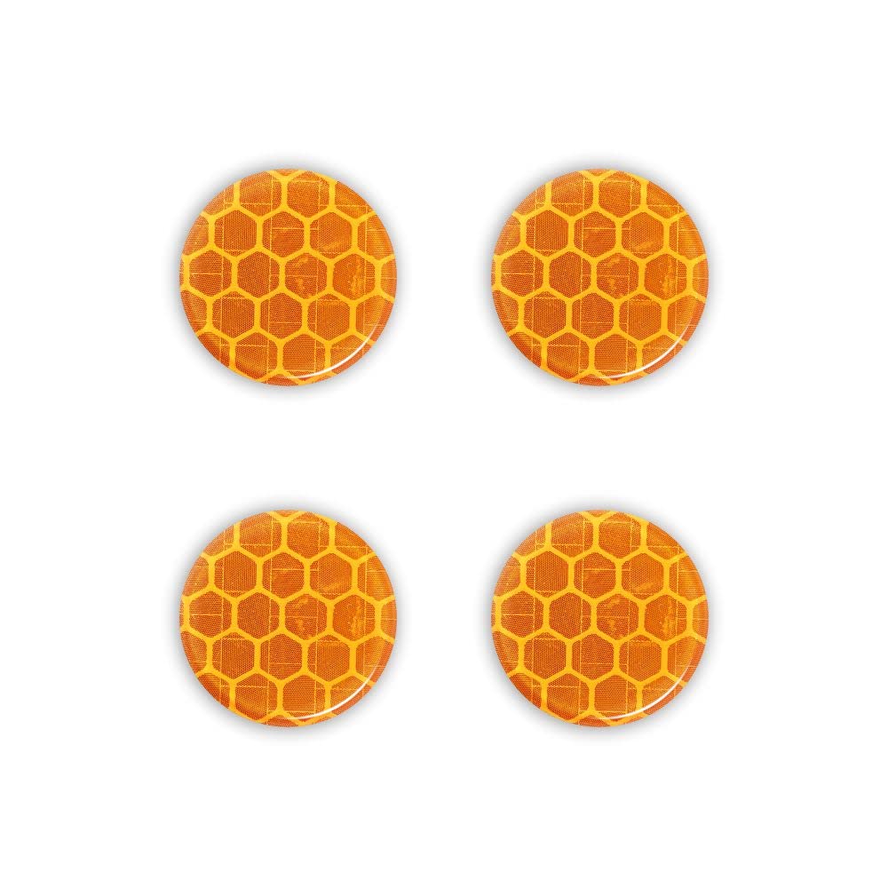 4R Quattroerre.it 5465 Reflektierende 3D Aufkleber Diamond Refractive Stickers, Orange Kreise, 4 Stück Durchmesser 30 mm 4R Quattroerre.it 5465 Reflektierende 3D Aufkleber Diamond Refractive Stickers, Orange Kreise, 4 Stück Durchmesser 30 mm von 4R Quattroerre.it