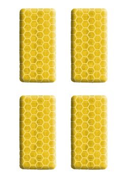 4R Quattroerre.it 5467 Reflektierende Aufkleber Diamond Refractive Stickers 3D, Gelb Rechteck, 4 Stück 25 x 50 mm von 4R Quattroerre.it