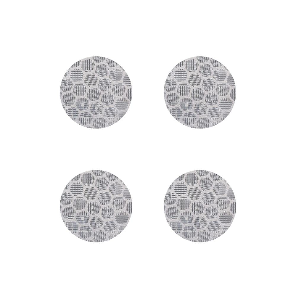 4R Quattroerre.it 5568 Reflektierende Aufkleber Diamond Refractive Stickers Flat, Weiß Kreise, 4 Stück Durchmesser 30 mm von 4R Quattroerre.it