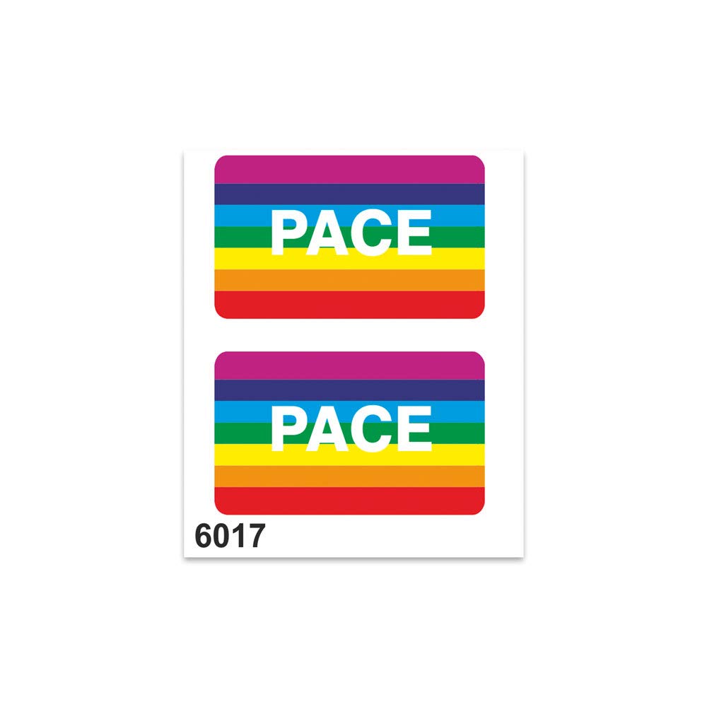 4R Quattroerre.it 6017 Sticker Aufkleber Friedens Flagge Peace, 10 x 12 cm von 4R Quattroerre.it