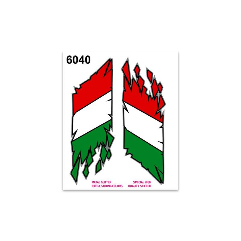 4R Quattroerre.it 6040 Sticker Aufkleber Italien Flagge, 10 x 12 cm von 4R Quattroerre.it