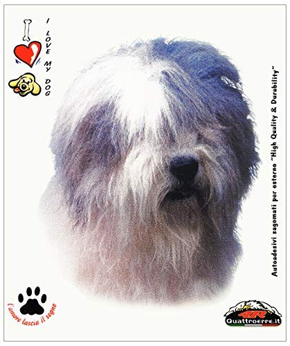 4R Quattroerre.it 8005 Sticker Aufkleber Hund Bobtail, 13.5 x 16 cm von 4R Quattroerre.it