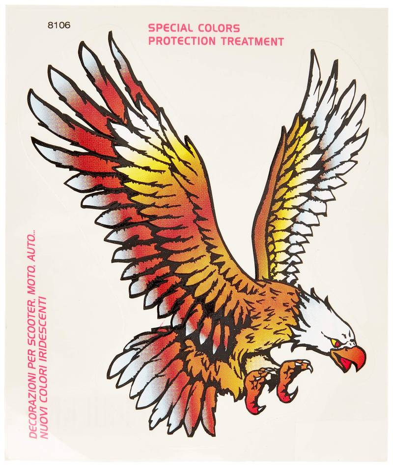 4R Quattroerre.it 806 Sticker Aufkleber Adler, 13.5 x 16 cm von 4R Quattroerre.it