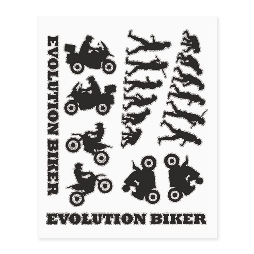 4R Quattroerre.it 9172 Kit Adventure Stickers Aufkleber für Motorradkoffer Motorrad Evolution Biker, 20 x 24 cm von 4R Quattroerre.it