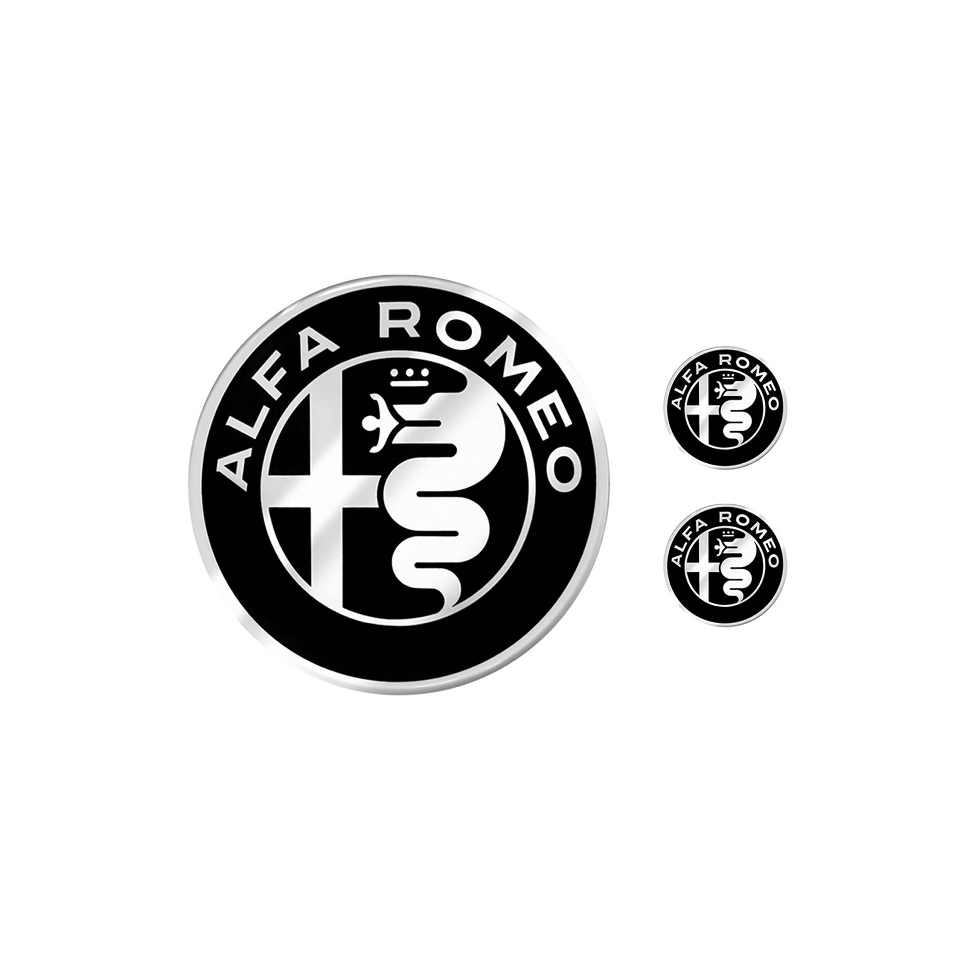 4R Quattroerre.it Aufkleber-Set Alfa Romeo 3 Logos für Innenraum Giulia Stelvio 4R Quattroerre.it Aufkleber-Set Alfa Romeo 3 Logos für Innenraum Giulia Stelvio von 4R Quattroerre.it