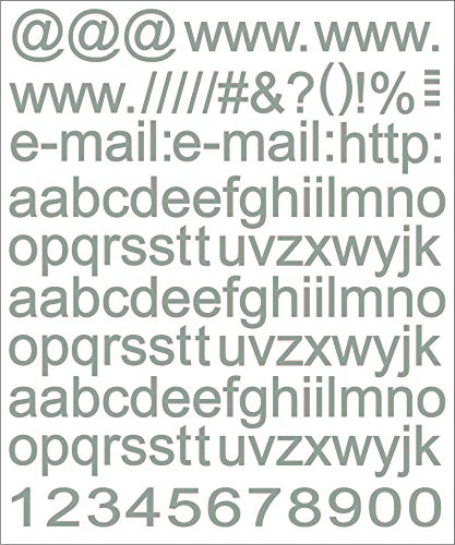 Quattroerre 1218 Selbstklebende Buchstaben, Grau/silberfarben von 4R Quattroerre.it