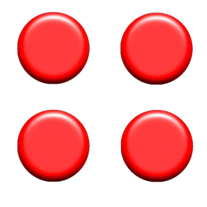 Quattroerre 16053 Sticker Set 3D Reflektoren rot 4er Set von 4R Quattroerre.it