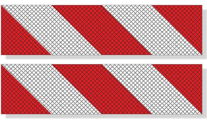 Quattroerre 16062 Reflektorstreifen DX-SX Klasse 2, 2er Set von 4R Quattroerre.it