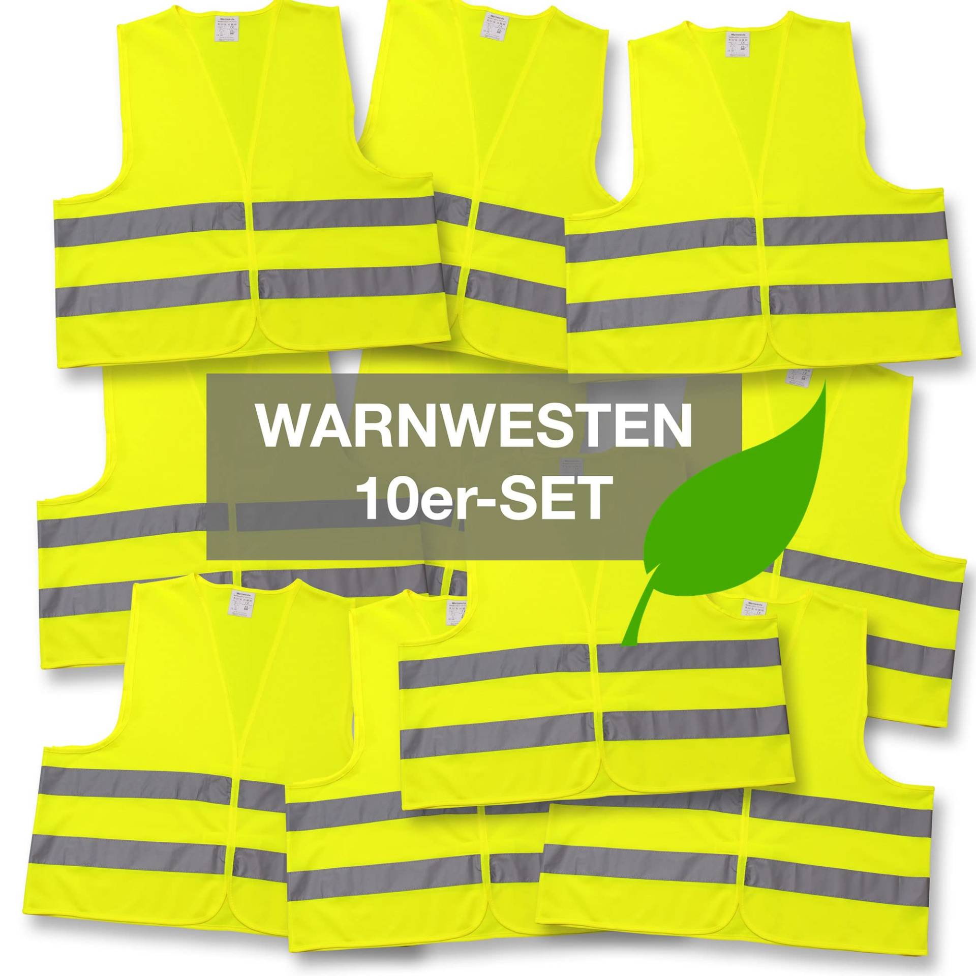 4business 10 Stück Kfz Warnwesten Recycling gelb EN ISO 20471 Klasse 2 Erwachsene Unisize recyceltes Polyester TÜV-geprüft waschbar 4business 10 Stück Kfz Warnwesten Recycling gelb EN ISO 20471 Klasse 2 Erwachsene Unisize recyceltes Polyester TÜV-geprüft waschbar von 4business