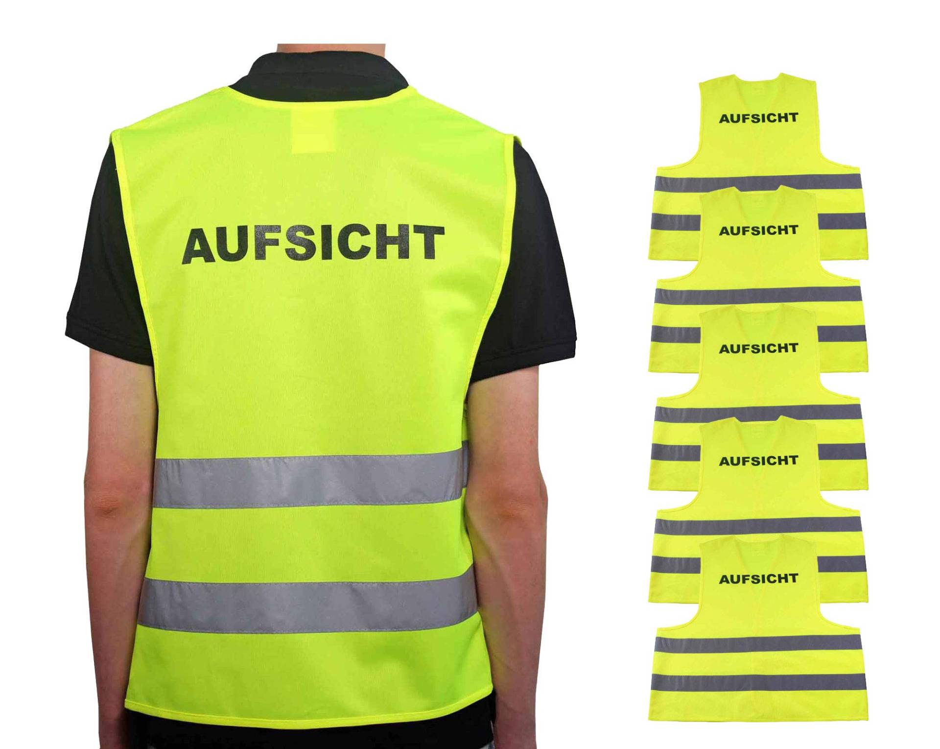 4business 5 Stück Kfz Qualitäts Warnweste Aufsicht gelb EN ISO 20471 Klasse 2 für Erwachsene Unisize TÜV-geprüft waschbar 4business 5 Stück Kfz Qualitäts Warnweste Aufsicht gelb EN ISO 20471 Klasse 2 für Erwachsene Unisize TÜV-geprüft waschbar von 4business