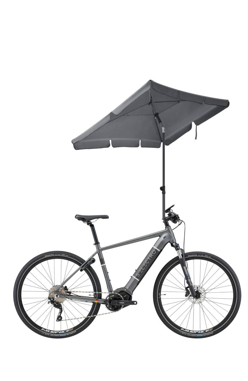 4smile Fahrrad Getränkehalter mit Netztaschen – Flaschenhalter Fahrrad universell passend für Trinkflaschen, E-Bike, MTB, Rennrad, Klapprad, Robustes Oxford-Gewebe, Anthrazit von 4smile