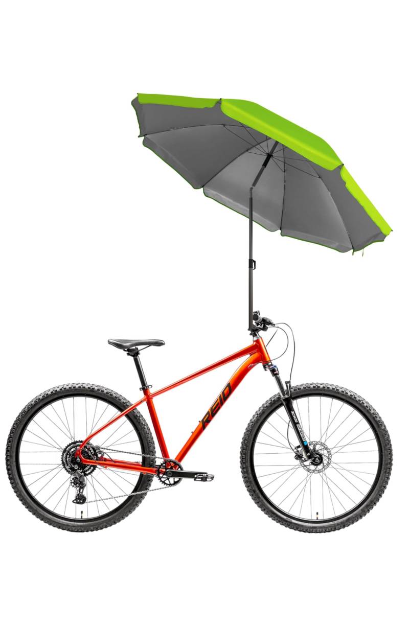 4smile Fahrrad Sonnenschirm inkl. Hülle, Grün - UPF 50+ Sonnenschutz Regenschirm, rund Sonnenschirm fürs Fahrrad - wetterfestes Fahrradzubehör für Outdoor-Radtouren von 4smile