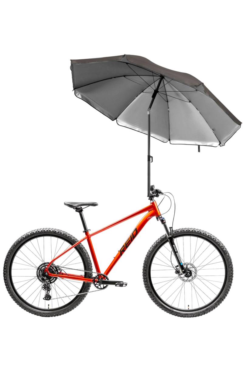 4smile Fahrrad Sonnenschirm inkl. Hülle, Taupe - UPF 50+ Sonnenschutz Regenschirm, rund Sonnenschirm fürs Fahrrad - wetterfestes Fahrradzubehör für Outdoor-Radtouren von 4smile