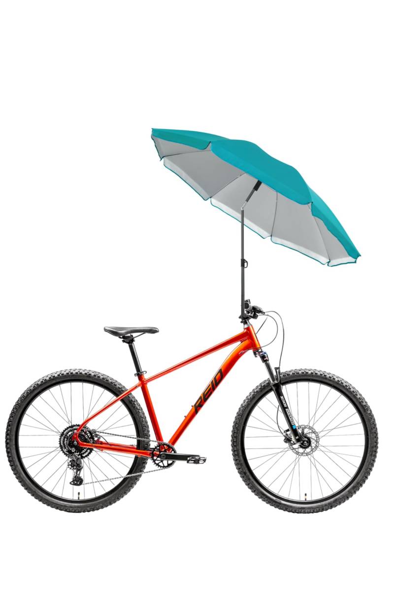 4smile Fahrrad Sonnenschirm inkl. Hülle, Türkis - UPF 50+ Sonnenschutz Regenschirm, rund Sonnenschirm fürs Fahrrad - wetterfestes Fahrradzubehör für Outdoor-Radtouren von 4smile