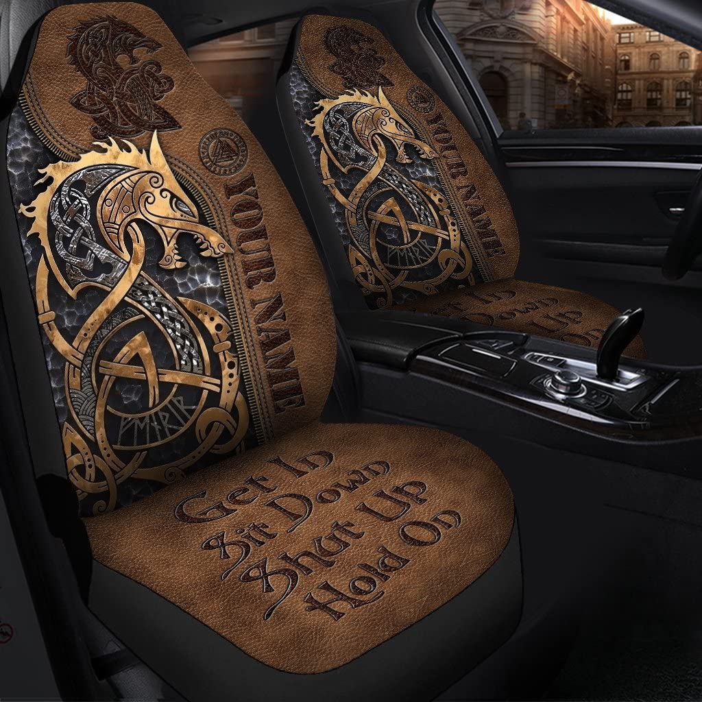 Autositzbezüge Vordersitze Personalisierter Wikinger Nordischer Mythologie Fenrir Reißverschluss Muster Lederhintergrund Sitzbezug Auto Vordersitze Einfach Zu Montierende Autositzbezüge von 501