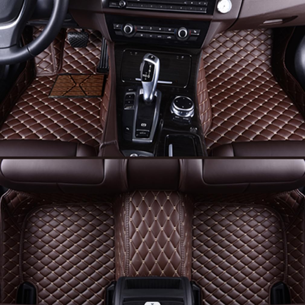 77YLMT77 Nach Maß Auto FußMatten,Kompatibel mit Mercedes-Benz A,B,C,E,S,R,M,V-Classe,AMG,G,GL,GLA,GLB,GLC,GLE,GLK,GLS,CLA,CLE,CLK,CLS,SLK,SL,SLC,EQA,EQB,EQC,EQE,EQS (Dunkelbraun) von 77YLMT77