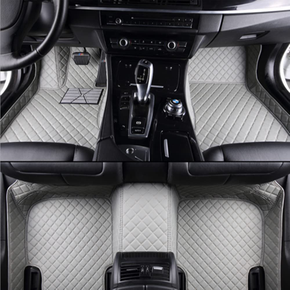 77YLMT77 Nach Maß Auto FußMatten,Kompatibel mit Mercedes-Benz A,B,C,E,S,R,M,V-Classe,AMG,G,GL,GLA,GLB,GLC,GLE,GLK,GLS,CLA,CLE,CLK,CLS,SLK,SL,SLC,EQA,EQB,EQC,EQE,EQS (Grau) von 77YLMT77