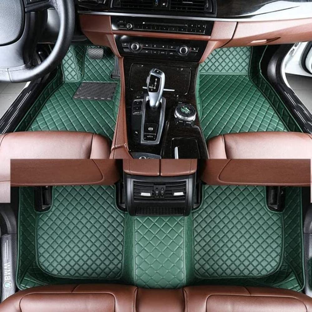 77YLMT77 Nach Maß Auto FußMatten,Kompatibel mit Mercedes-Benz A,B,C,E,S,R,M,V-Classe,AMG,G,GL,GLA,GLB,GLC,GLE,GLK,GLS,CLA,CLE,CLK,CLS,SLK,SL,SLC,EQA,EQB,EQC,EQE,EQS (Grün) von 77YLMT77