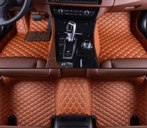 77YLMT77 Nach Maß Auto FußMatten,Kompatibel mit Mercedes-Benz A,B,C,E,S,R,M,V-Classe,AMG,G,GL,GLA,GLB,GLC,GLE,GLK,GLS,CLA,CLE,CLK,CLS,SLK,SL,SLC,EQA,EQB,EQC,EQE,EQS (Hellbraun) von 77YLMT77