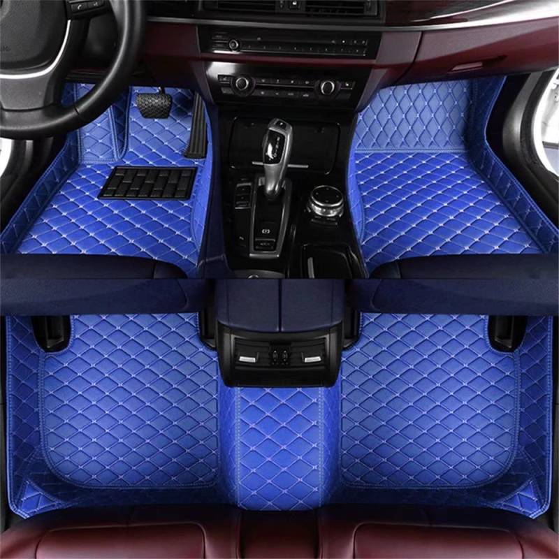 77YLMT77 Nach Maß Auto FußMatten für 99% Stufenheck, Schrägheck, Coupe, Kombi, Cabriolet, Großraumlimousine 2000-2024 (Blau) von 77YLMT77