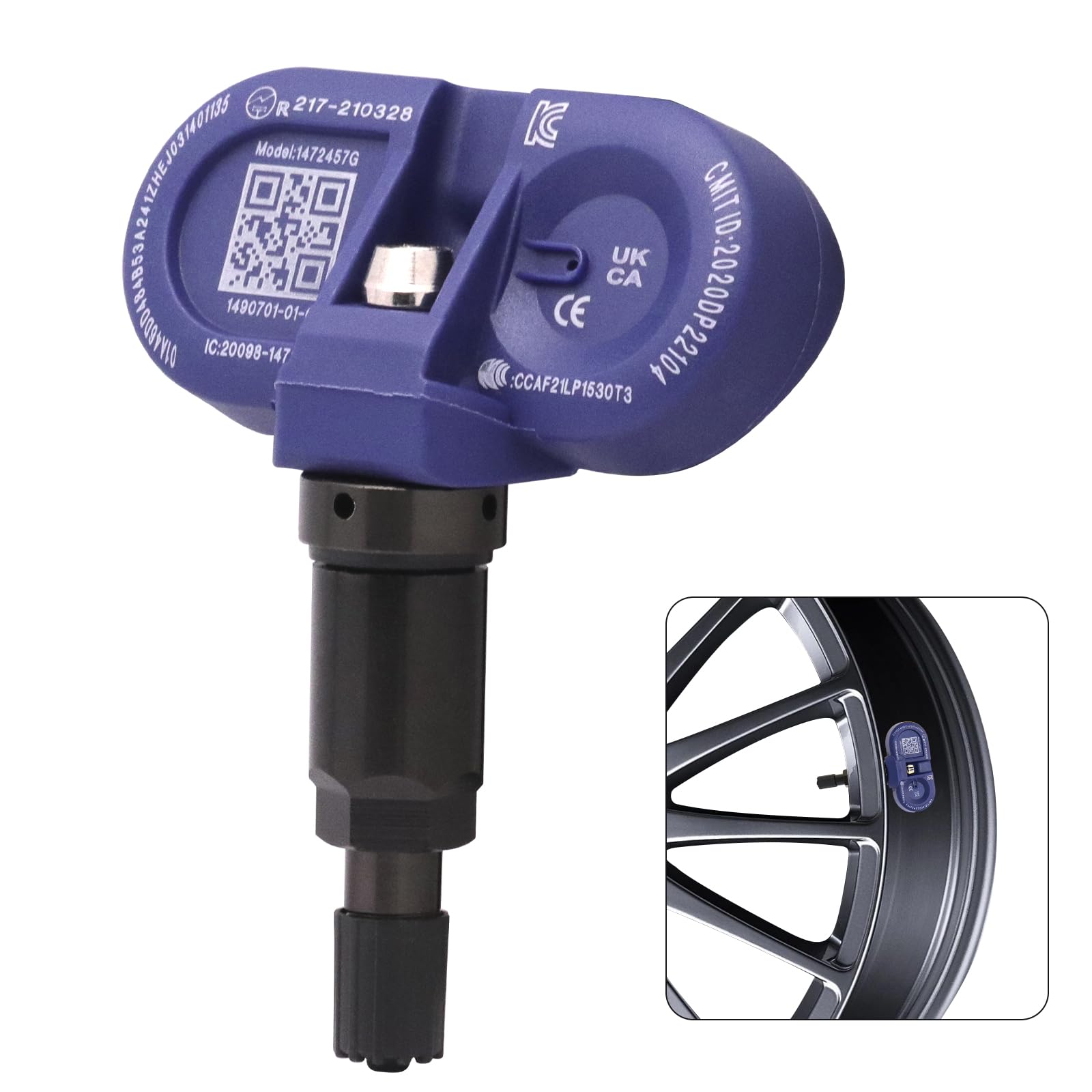 7JI Reifendrucksensor Bluetooth (BLE) für Tesla,TPMS Reifen Sensor Reifendruck-Kontrollsystem,Kompatibel mit Tesla-Modellen, die nach Dezember 2020 Produziert Werden,OEM Ersatzsensoren(1 Stück) von 7JI