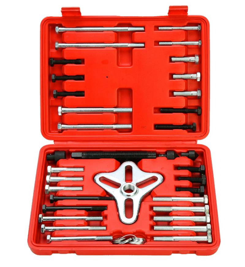 8MILELAKE 46-teiliges Harmonic Balancer Abzieher-Set, Lenkradabzieher-Set, Zahnradabzieher, Kurbelwellen-Riemenscheibe von 8milelake