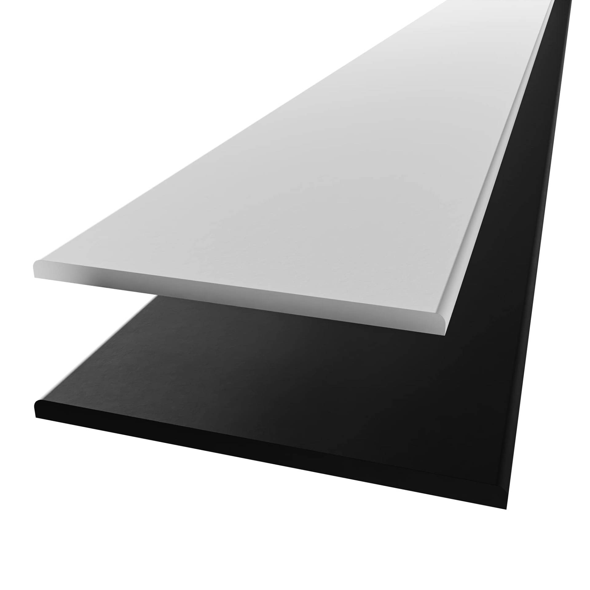 A+H Rammschutz Kantenschutz Wandschutz Schutzleiste (1000x192x10mm, Schwarz) von A+H Kunststoffe
