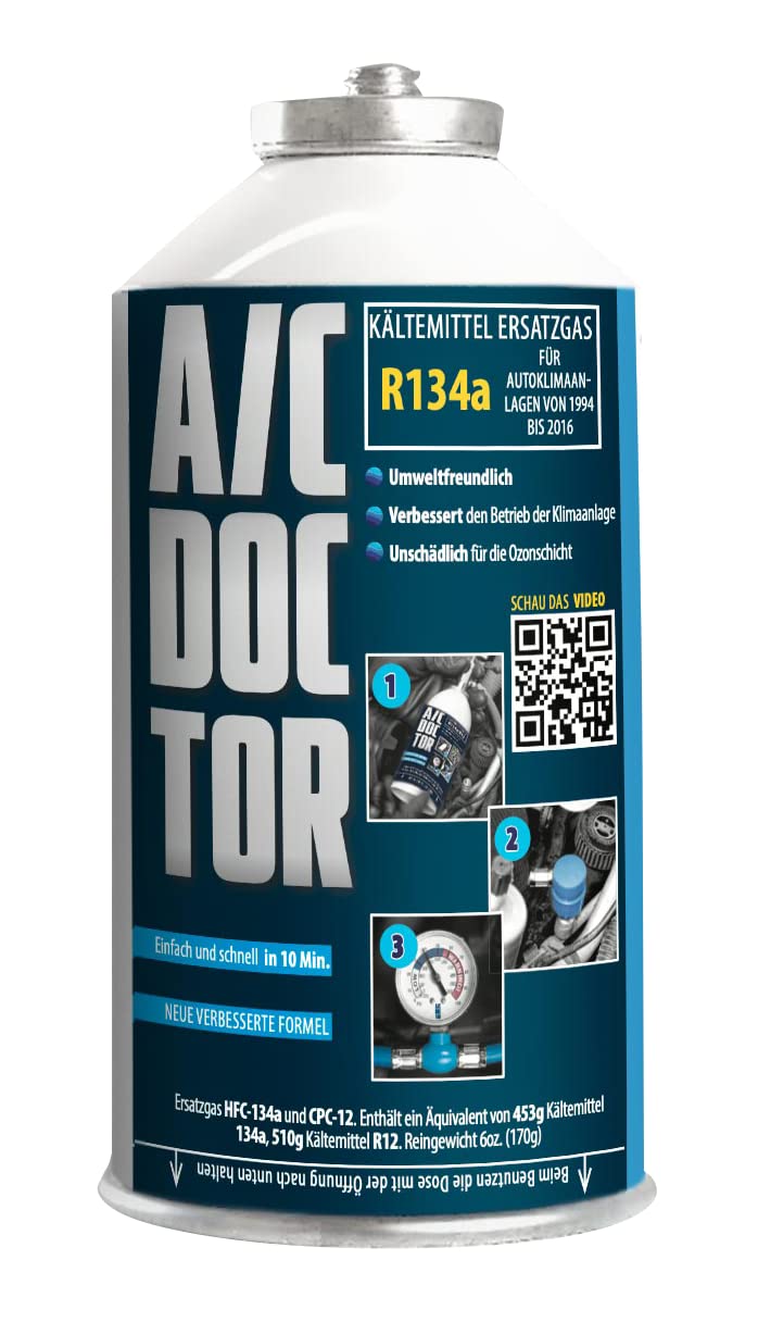A/C Doctor Generic Kältemittel R134A Ersatzgas für Autos von 1995 bis 2016 von A/C Doctor