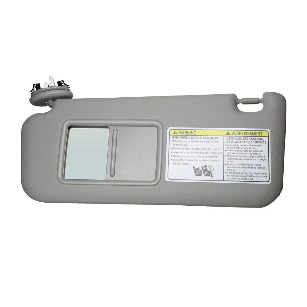 Sonnenblende für die Linke Fahrerseite, Ersatz für Toyota RAV4, mit Sonnendach und Schminklicht, 2006, 2007, 2008, 2009, 2010, 2011, 2012, 2013 (grau) von A ABIGAIL
