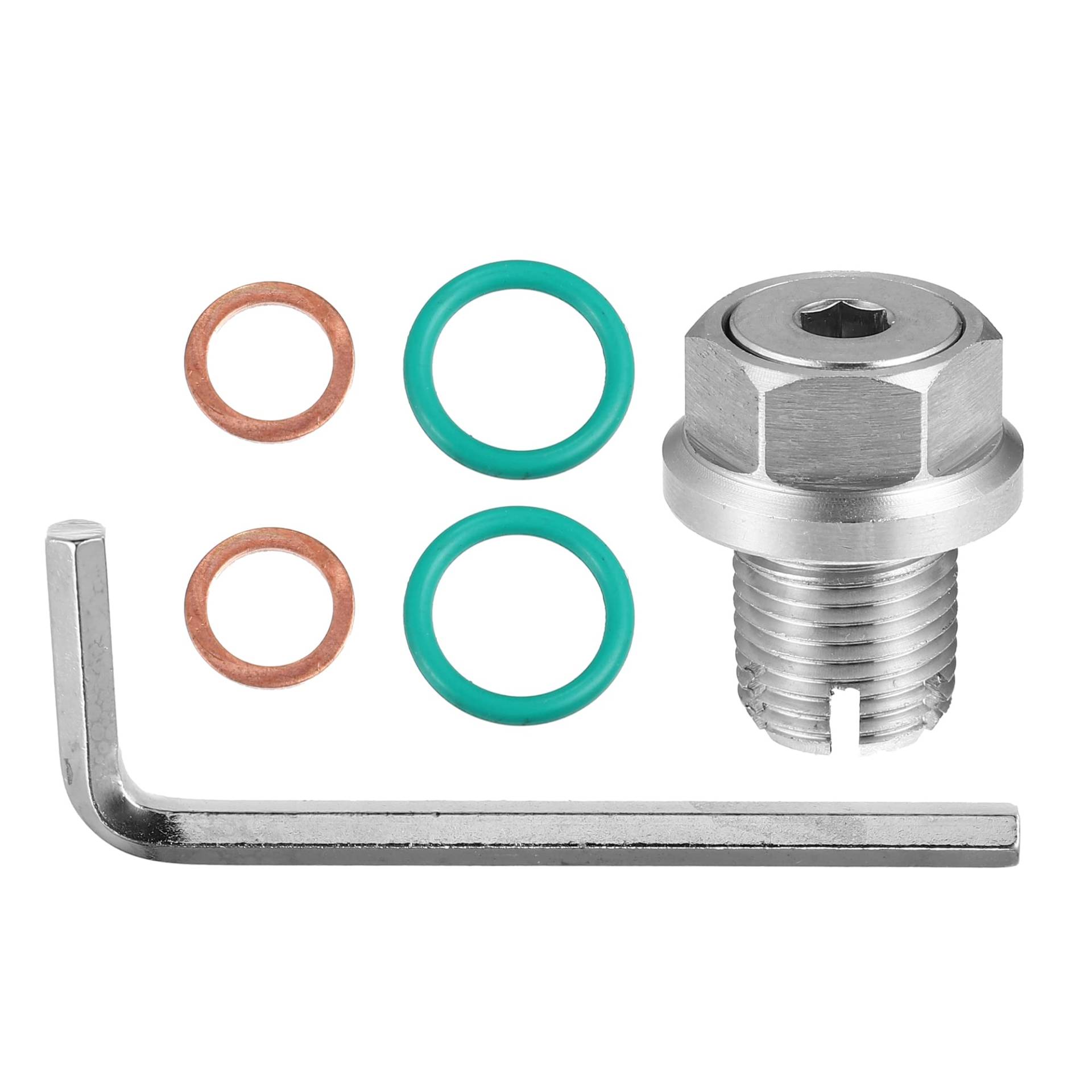 A ABSOPRO Ölablassschraube Set Übergröße Huckepack Ablassschraube Edelstahl Selbstschneidendes Ölwannengewinde Reparatursätze M14.1-1.25x15mm von A ABSOPRO