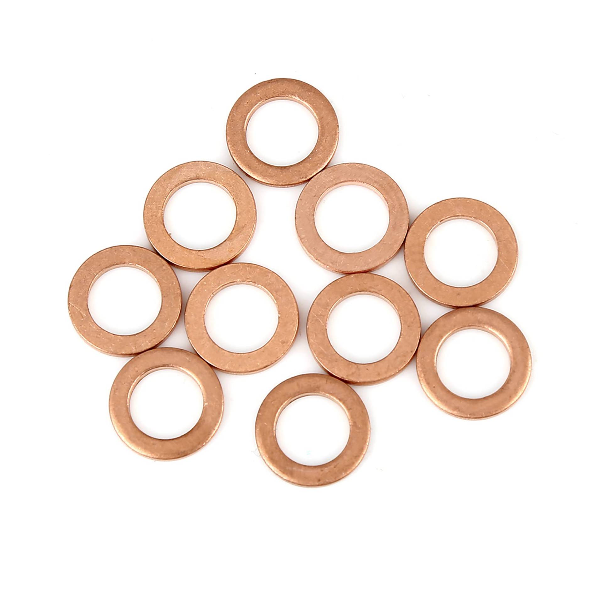 A ABSOPRO 10 Satz Kupferscheibe 8x12x1.5mm Flache Dichtungsring A ABSOPRO 10 Satz Kupferscheibe 8x12x1.5mm Flache Dichtungsring von A ABSOPRO