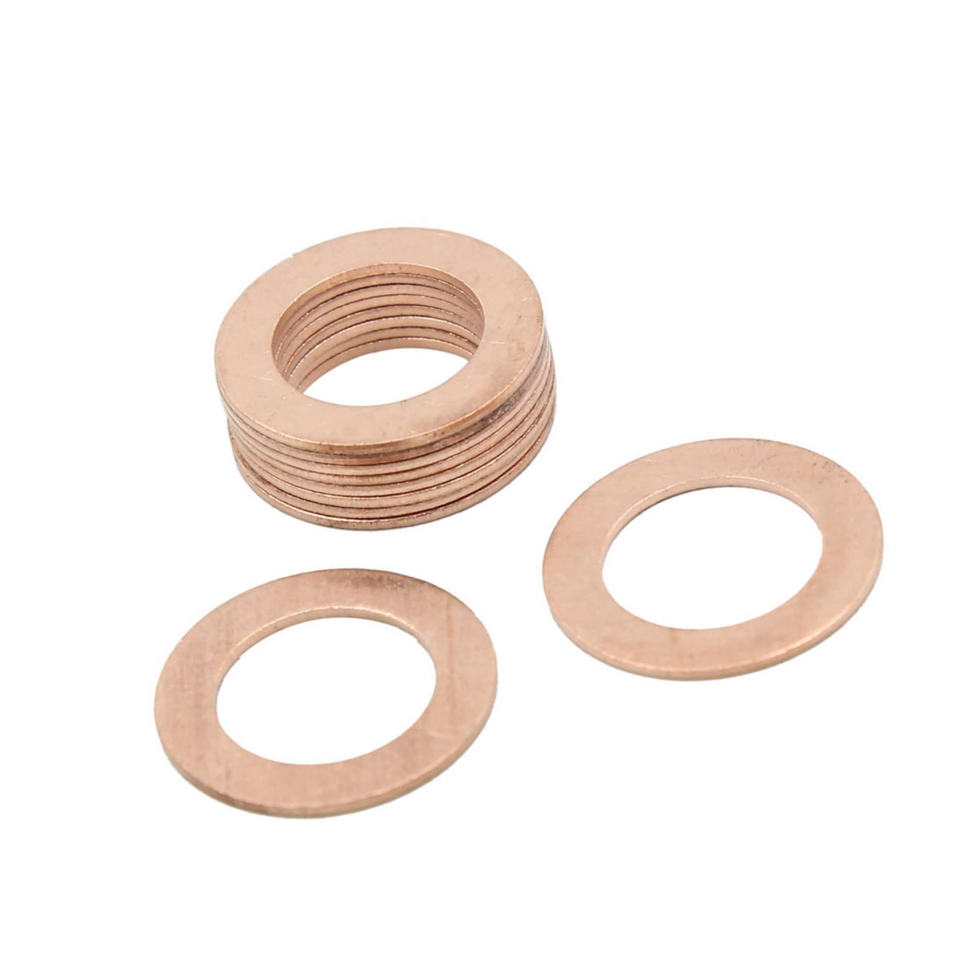 A ABSOPRO 10 STK. Kupferscheibe 15mm Innendurchmesser Dichtung Flache Dichtungsringe Artikelaustausch A ABSOPRO 10 STK. Kupferscheibe 15mm Innendurchmesser Dichtung Flache Dichtungsringe Artikelaustausch von A ABSOPRO