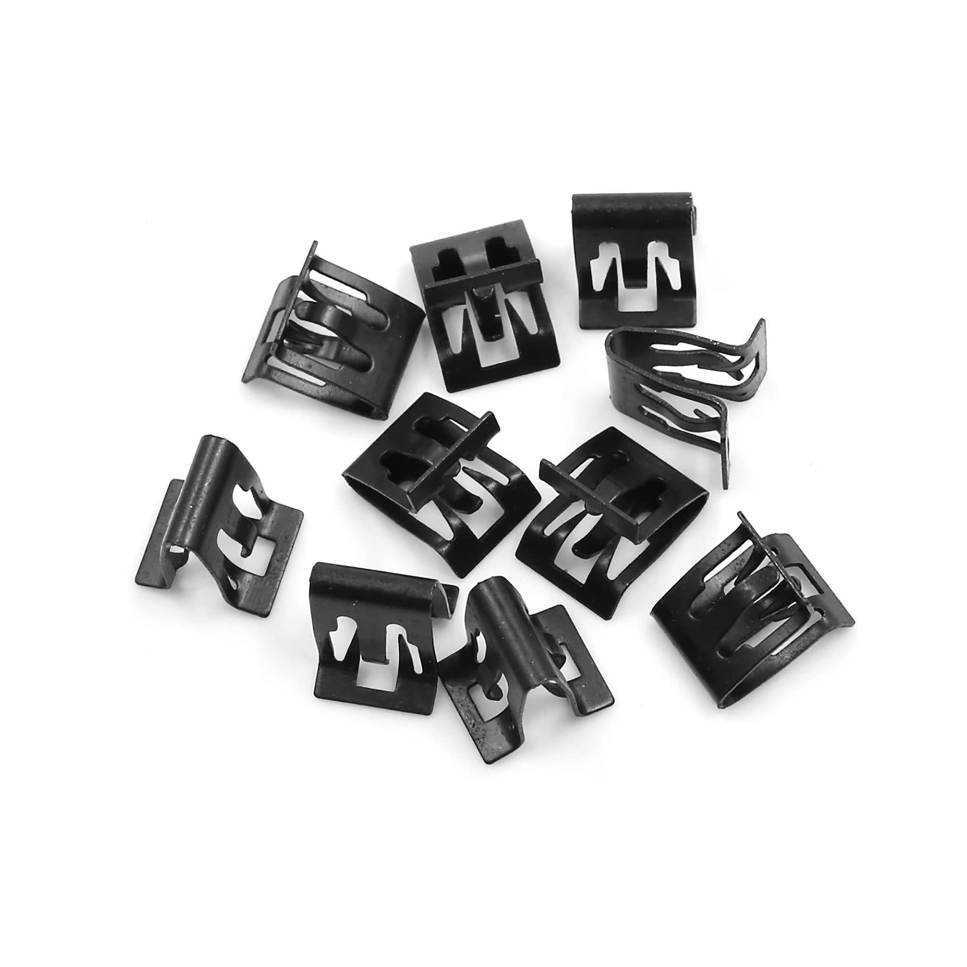 A ABSOPRO 10 Stück Auto Armaturenbrett Konsole Panel Clips 14x14.5mm Metall Schwarz von A ABSOPRO