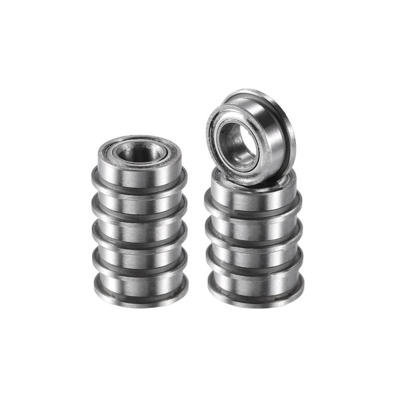 A ABSOPRO 10 Stück Rillenkugellager Einreihige Mit Flansch Kugellager MF84ZZ 4x8x3mm Silberton von A ABSOPRO
