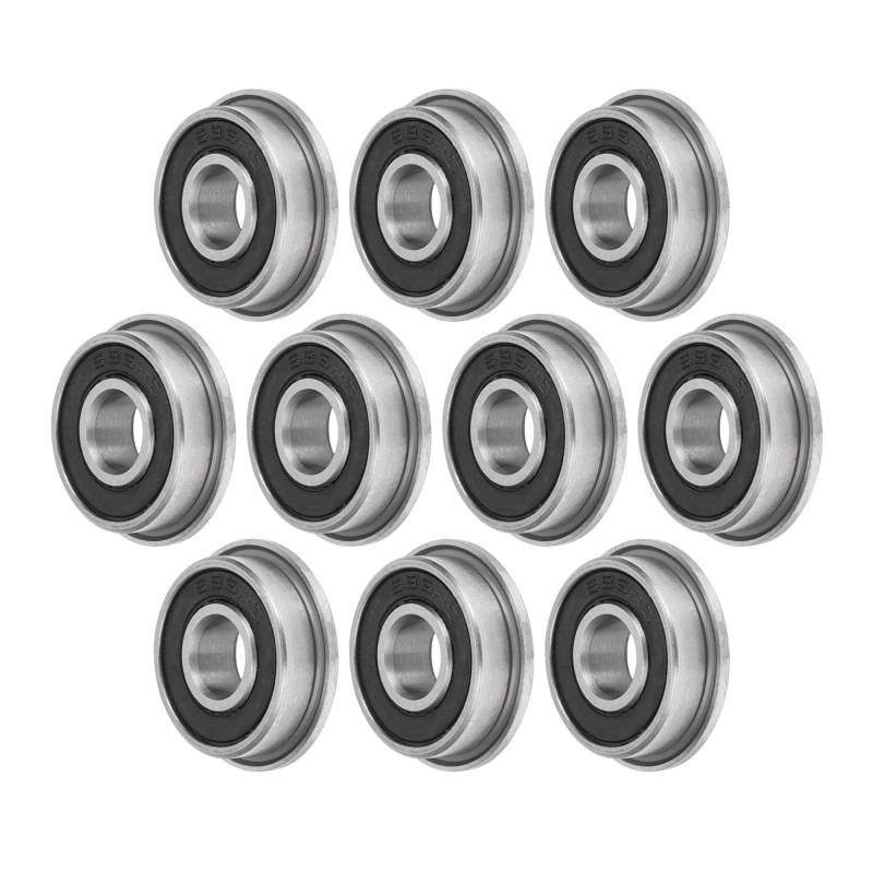 A ABSOPRO 10 Stück F695-2rs Rillenkugellager P5 5x13x4mm Kugellager Geschmierte Lager Doppelgummilippe Schwarz Silberton Roller Skateboard Rad Artikelaustausch von A ABSOPRO