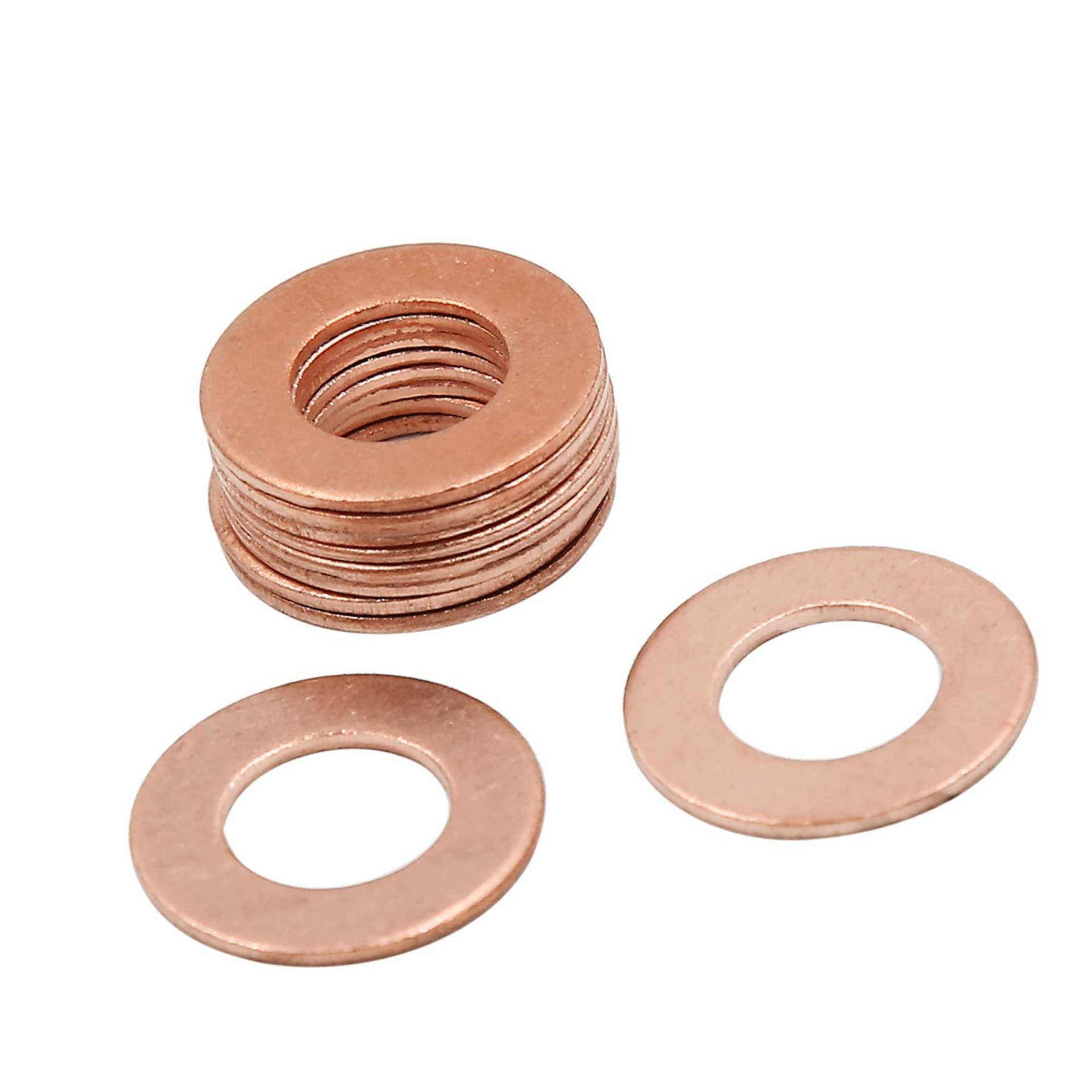 A ABSOPRO 10 Stück Kupfer Flache Scheiben Universal 10mm Dichtung Ringe Ersatz A ABSOPRO 10 Stück Kupfer Flache Scheiben Universal 10mm Dichtung Ringe Ersatz von A ABSOPRO