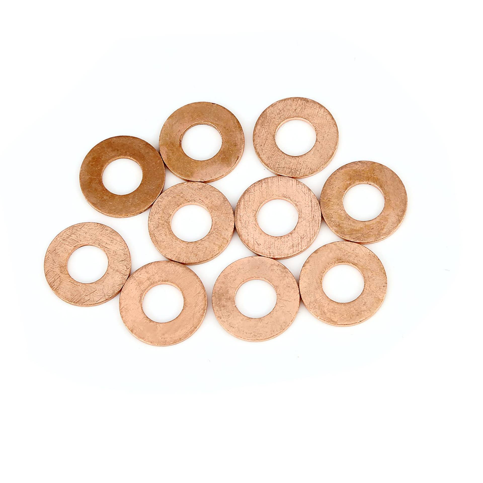 A ABSOPRO 10 Stück Kupfer Scheibe Ersatz 10 x 20 x 1.5mm Flache Dichtung Ring A ABSOPRO 10 Stück Kupfer Scheibe Ersatz 10 x 20 x 1.5mm Flache Dichtung Ring von A ABSOPRO