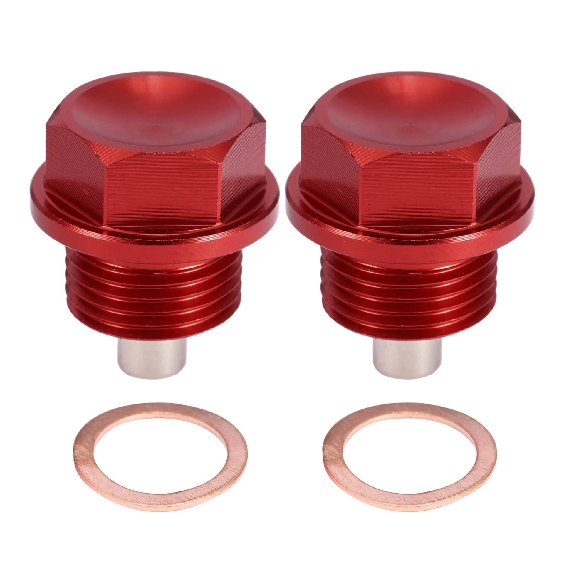 A ABSOPRO 2 Stück Ölablassschraube M18x1,5 Magnetische Ölablassschraube Öl Ablassen Schrauben mit Dichtring Ölablaßschraube Rot A ABSOPRO 2 Stück Ölablassschraube M18x1,5 Magnetische Ölablassschraube Öl Ablassen Schrauben mit Dichtring Ölablaßschraube Rot von A ABSOPRO